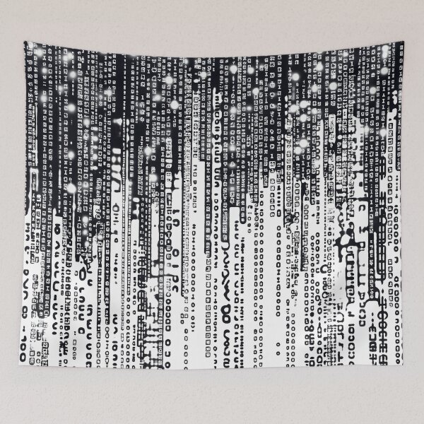 Item preview, Digital Matrix Binary Code Cyberpunk Art designed and sold by Chroma Myst.
