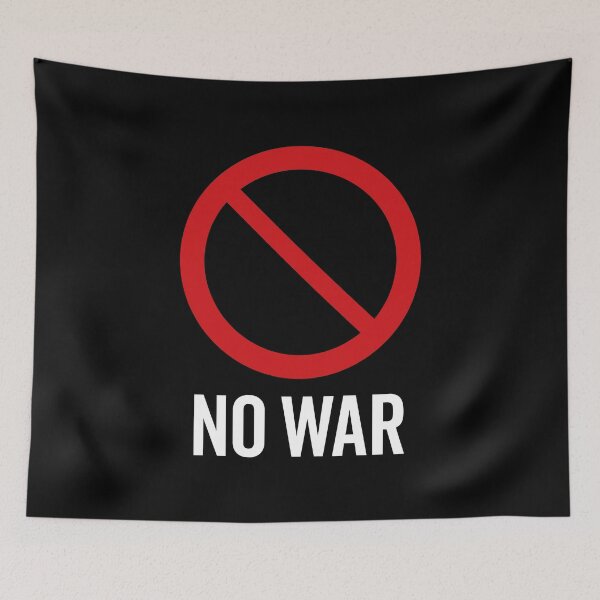 Item preview, NO War / Anti War Symbol / Against War V2 (On Black) designed and sold by STUDIO-72.