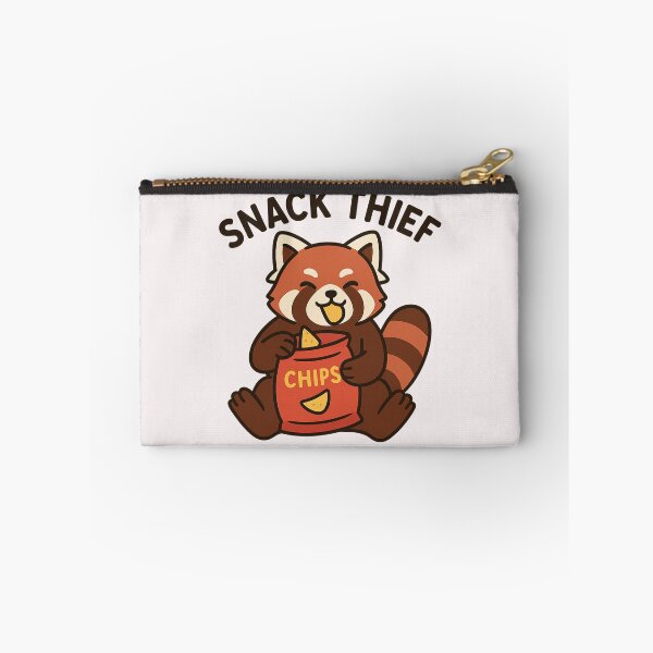 Item preview, Snack Thief – Happy Red Panda with Chips designed and sold by ALITOPRINCE.