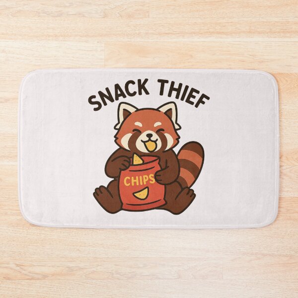 Item preview, Snack Thief – Happy Red Panda with Chips designed and sold by ALITOPRINCE.