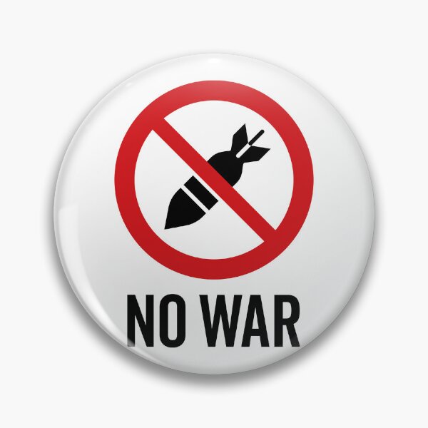 Item preview, NO War / Anti War Symbol / Against War V3 (On White) designed and sold by STUDIO-72.