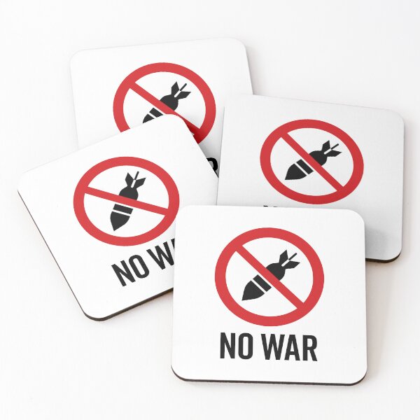 Item preview, NO War / Anti War Symbol / Against War V3 (On White) designed and sold by STUDIO-72.