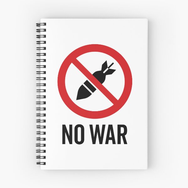 Item preview, NO War / Anti War Symbol / Against War V3 (On White) designed and sold by STUDIO-72.