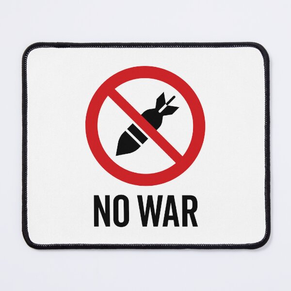Item preview, NO War / Anti War Symbol / Against War V3 (On White) designed and sold by STUDIO-72.
