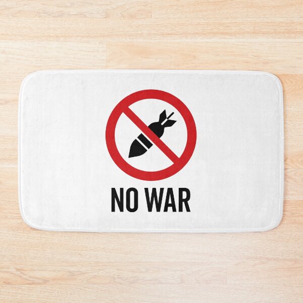 Item preview, NO War / Anti War Symbol / Against War V3 (On White) designed and sold by STUDIO-72.