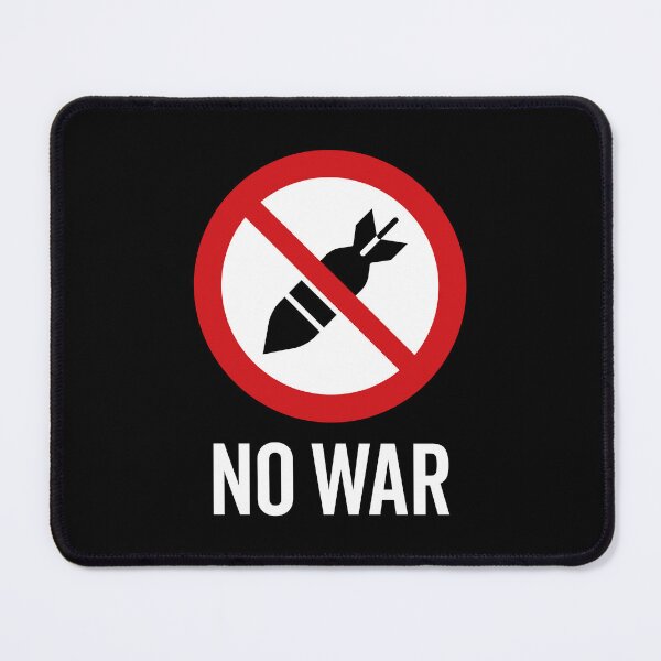 Item preview, NO War / Anti War Symbol / Against War V3 (On Black) designed and sold by STUDIO-72.