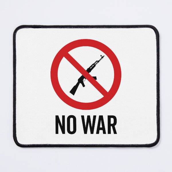 Item preview, NO War / Anti War Symbol / Against War V4 (On White) designed and sold by STUDIO-72.