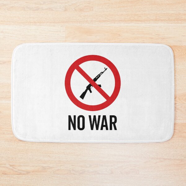 Item preview, NO War / Anti War Symbol / Against War V4 (On White) designed and sold by STUDIO-72.
