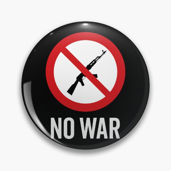 Item preview, NO War / Anti War Symbol / Against War V4 (On Black) designed and sold by STUDIO-72.