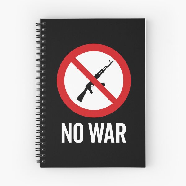 Item preview, NO War / Anti War Symbol / Against War V4 (On Black) designed and sold by STUDIO-72.