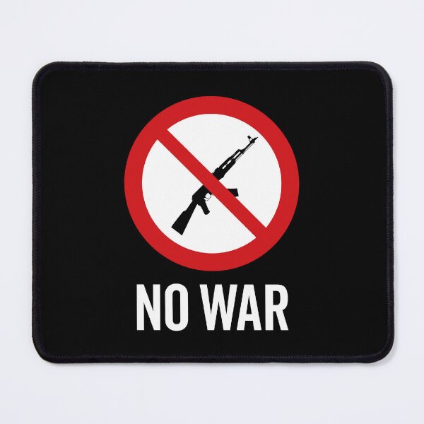 Item preview, NO War / Anti War Symbol / Against War V4 (On Black) designed and sold by STUDIO-72.