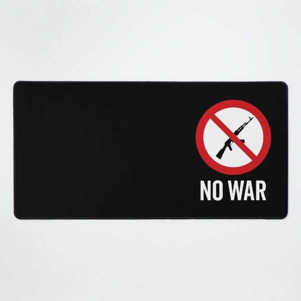 Item preview, NO War / Anti War Symbol / Against War V4 (On Black) designed and sold by STUDIO-72.