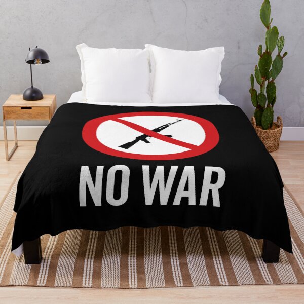 Item preview, NO War / Anti War Symbol / Against War V4 (On Black) designed and sold by STUDIO-72.