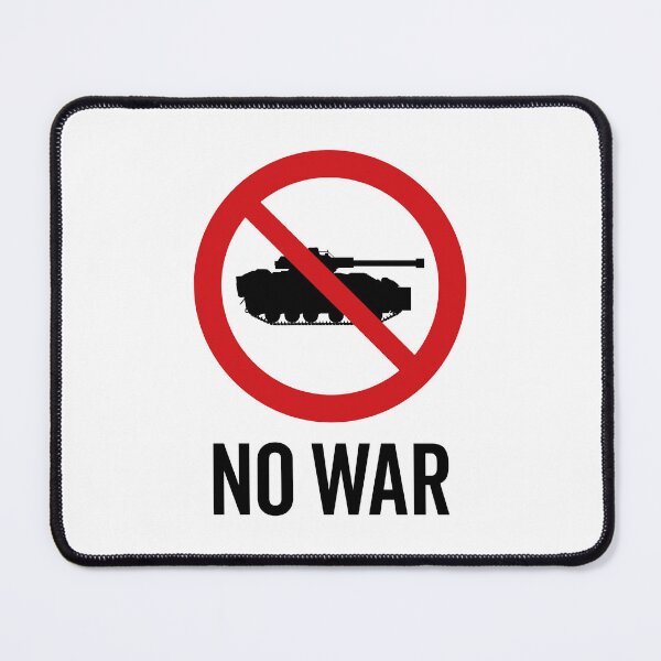 Item preview, NO War / Anti War Symbol / Against War V5 (On White) designed and sold by STUDIO-72.