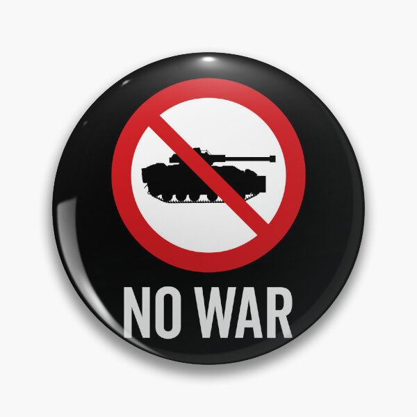 Item preview, NO War / Anti War Symbol / Against War V5 (On Black) designed and sold by STUDIO-72.
