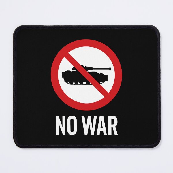 Item preview, NO War / Anti War Symbol / Against War V5 (On Black) designed and sold by STUDIO-72.