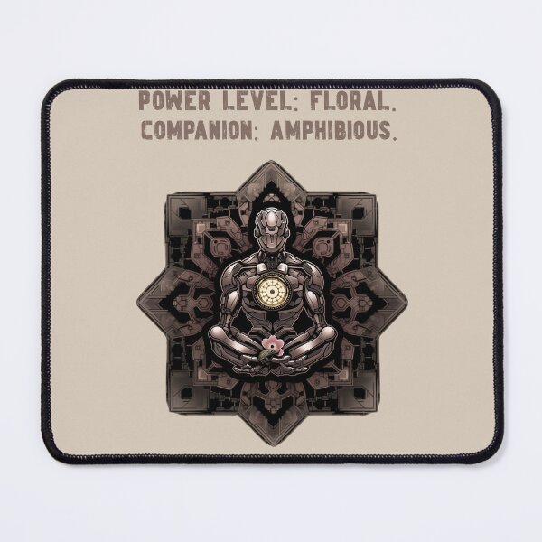 Item preview, Robotic Flower Bearer with Frog | Cyberpunk Floral Guardian Design designed and sold by Void & Valor.