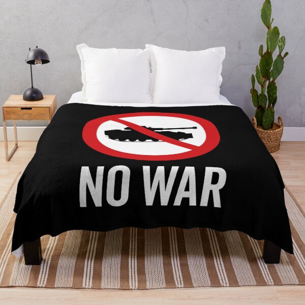 Item preview, NO War / Anti War Symbol / Against War V5 (On Black) designed and sold by STUDIO-72.