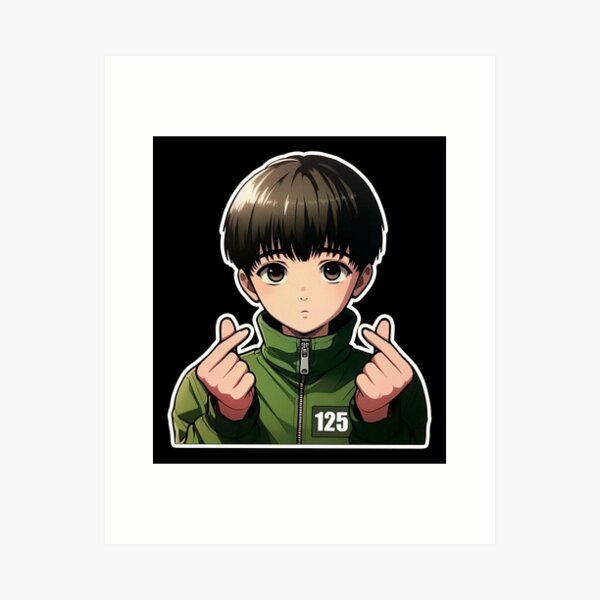 Item preview, Squid Game 2 Player 125 Park Min-su Korean Finger Heart designed and sold by plushism.