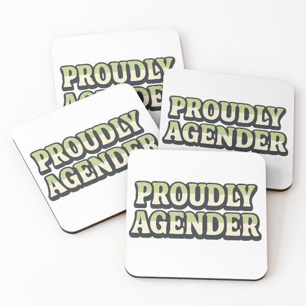 Item preview, Proudly Agender Green & Cream Text Design designed and sold by Haus Of Sin.