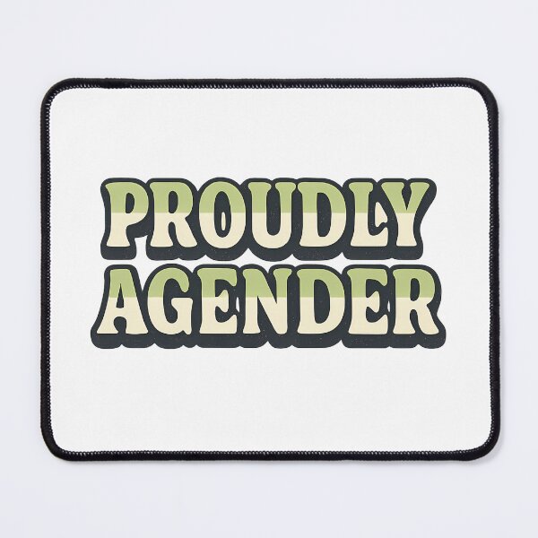 Item preview, Proudly Agender Green & Cream Text Design designed and sold by Haus Of Sin.
