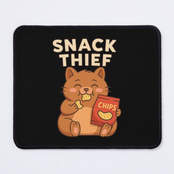 Item preview, Snack Thief – Happy Hamster with Chips designed and sold by ALITOPRINCE.