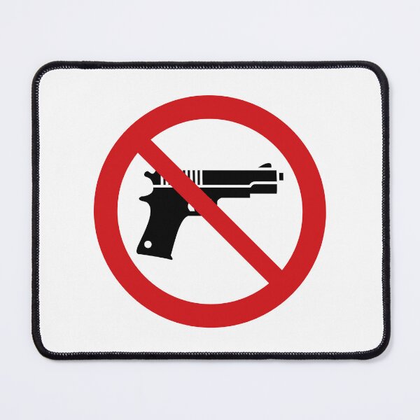Item preview, No Guns / No Weapons Symbol / No Firearms Sign (On White) designed and sold by STUDIO-72.