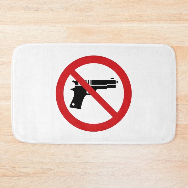 Item preview, No Guns / No Weapons Symbol / No Firearms Sign (On White) designed and sold by STUDIO-72.