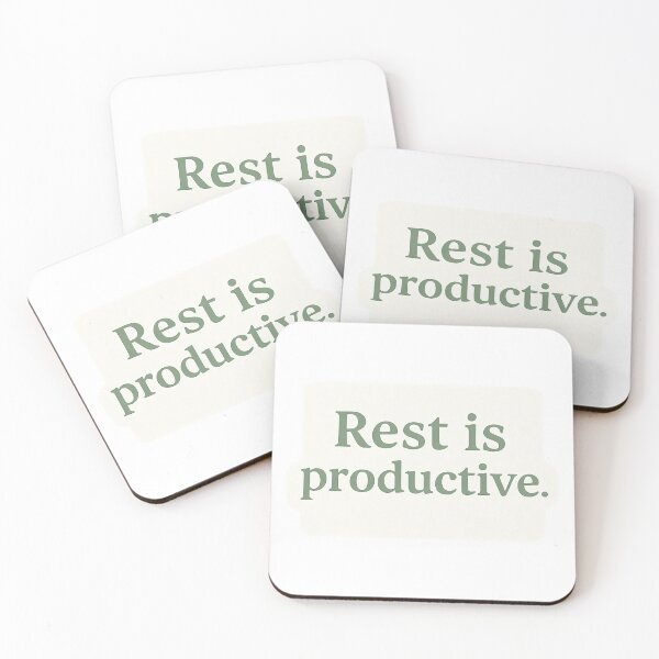 Item preview, Rest is Productive – Soft Self-Care Reminder Sticker designed and sold by TheMxPhoenix.