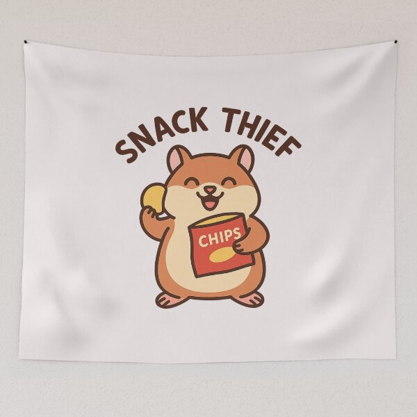 Item preview, Snack Thief – Smiling Hamster Delight designed and sold by ALITOPRINCE.