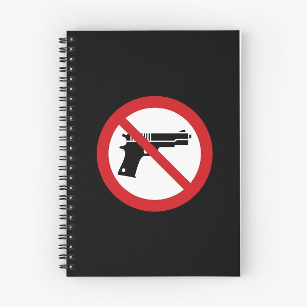 Item preview, No Guns / No Weapons Symbol / No Firearms Sign (On Black) designed and sold by STUDIO-72.