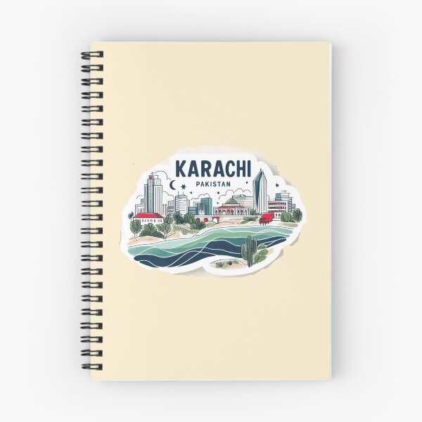 Item preview,  Karachi Pakistan Minimalist Watercolor Cityscape Sticker,   designed and sold by PaintMeWorld.