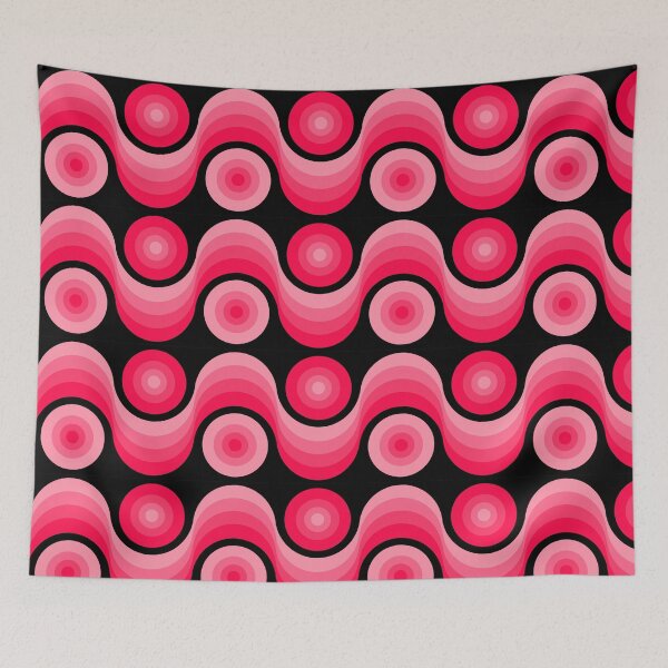 Item preview, Groovy 70's pattern: Princess Pink Wave designed and sold by muskitt.