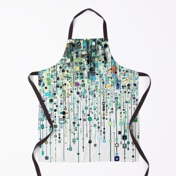 Item preview, Abstract Digital Data Stream with Geometric Shapes Art designed and sold by Chroma Myst.