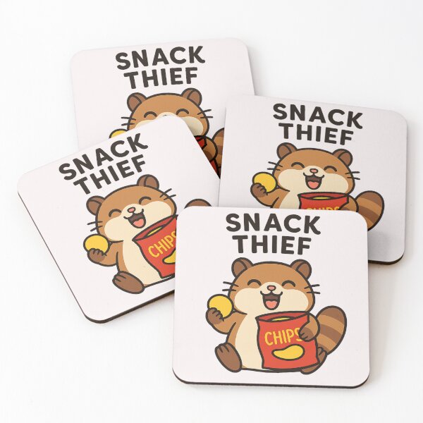 Item preview, Snack Thief – Joyful Hamster with Chips designed and sold by ALITOPRINCE.