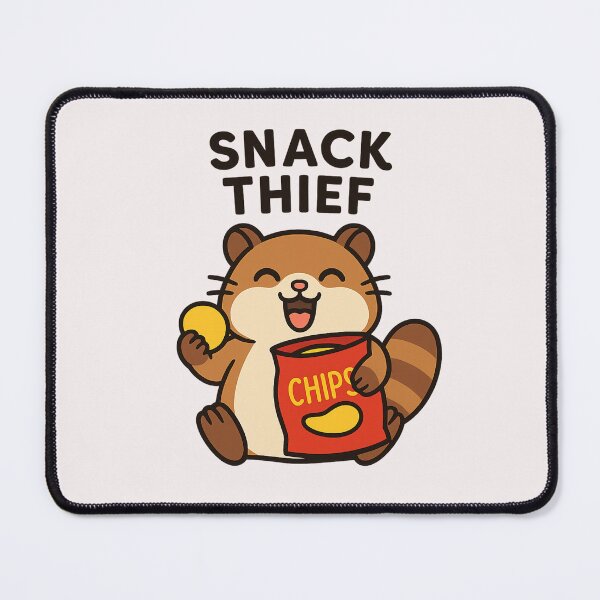 Item preview, Snack Thief – Joyful Hamster with Chips designed and sold by ALITOPRINCE.