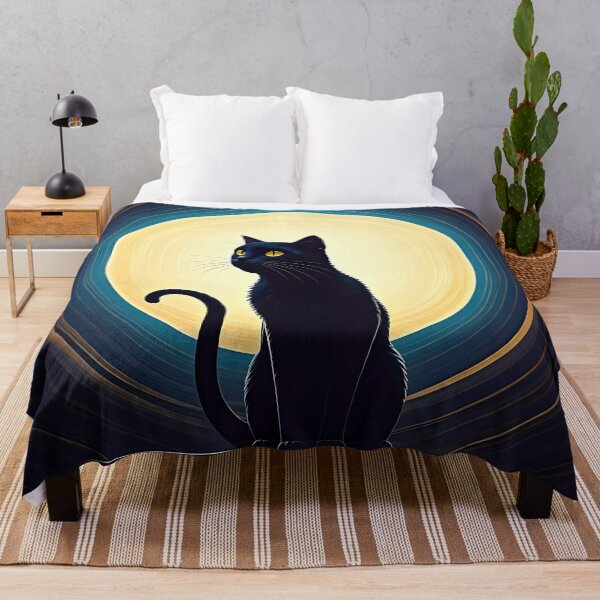 Item preview, Cat and full moon designed and sold by NatalieOlan.