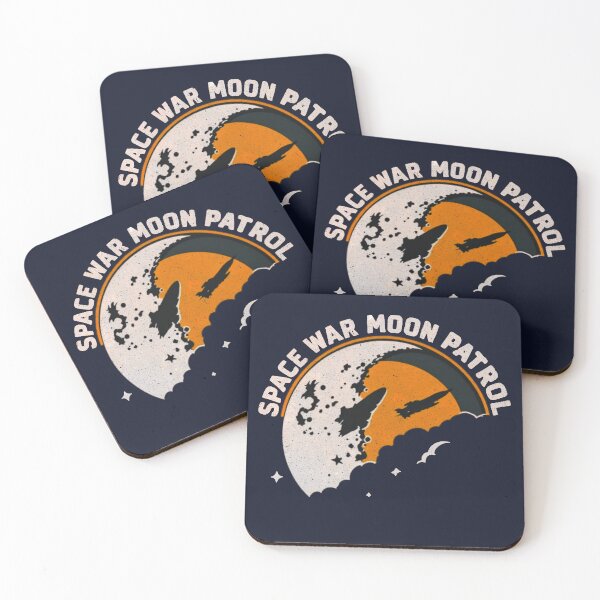Item preview, Space War: Moon Patrol – Retro Lunar Mission Badge designed and sold by SteadyRolling.