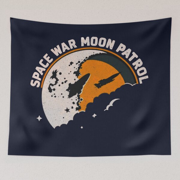 Item preview, Space War: Moon Patrol – Retro Lunar Mission Badge designed and sold by SteadyRolling.