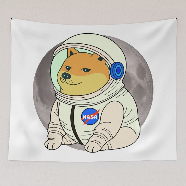 Item preview, Beautiful full moon / blood moon / Cheems astronaut meme designed and sold by DibujandoPorfa.