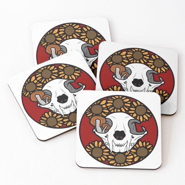Item preview, Skull in sunflowers  designed and sold by Spoopykitsune.