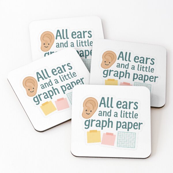 Item preview, All Ears and a Little Graph Paper – Teacher Life Sticker designed and sold by Lynzirapp.