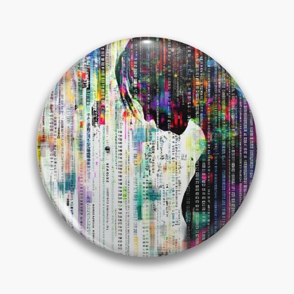 Item preview, Colorful Digital Matrix with Human Silhouette Art designed and sold by Chroma Myst.