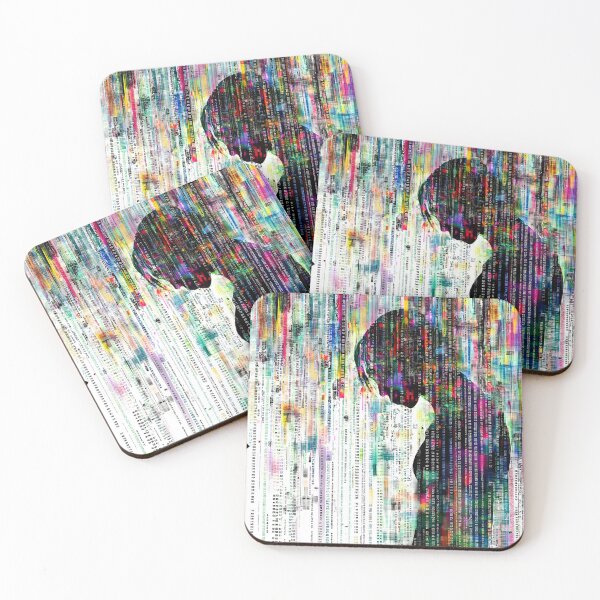 Item preview, Colorful Digital Matrix with Human Silhouette Art designed and sold by Chroma Myst.