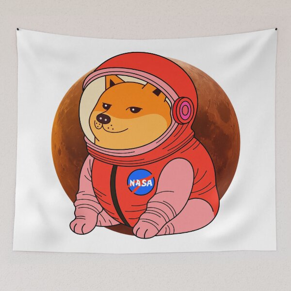 Item preview, Copy of Beautiful full moon / blood moon / Cheems astronaut meme designed and sold by DibujandoPorfa.