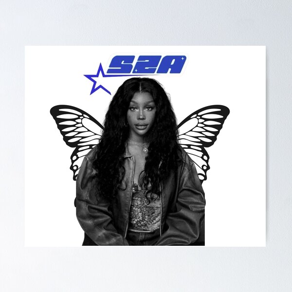 Item preview, SZA Y2K Fan Art – Nostalgic R&B Aesthetic Poster ? designed and sold by Zodiacstarprints.
