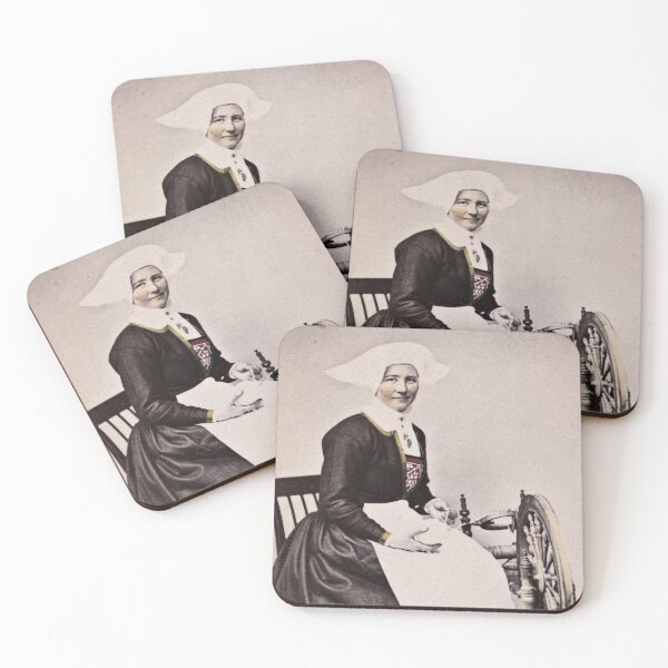 Item preview, Norwegian woman spinning wool designed and sold by 19th Century in Color.