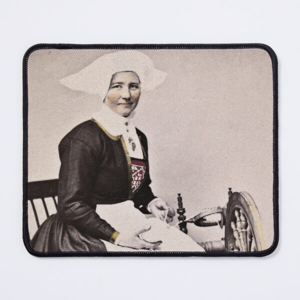 Item preview, Norwegian woman spinning wool designed and sold by 19th Century in Color.