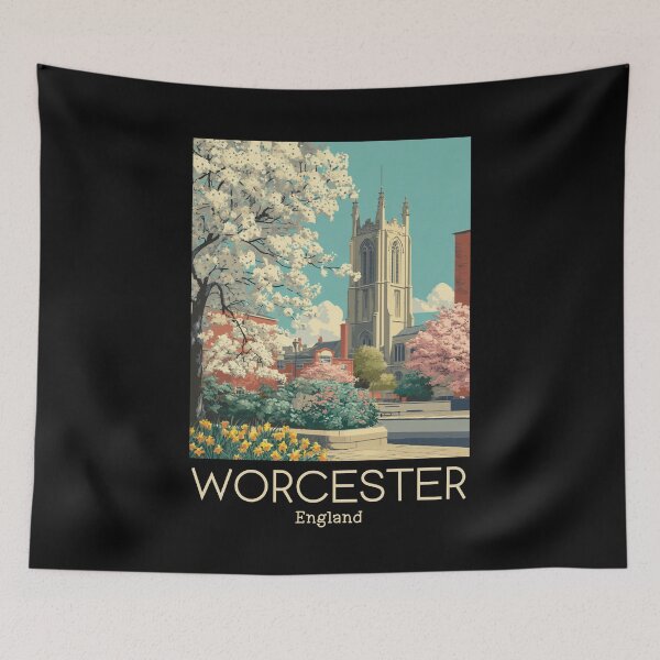 Item preview, A Vintage Travel Art of Worcester - England  designed and sold by GoodOldVintage.