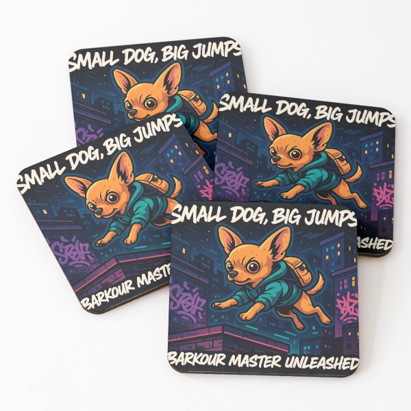 Item preview, SMALL DOG, BIG JUMPS (Chihuahua Parkour) designed and sold by QuirkBeasts.
